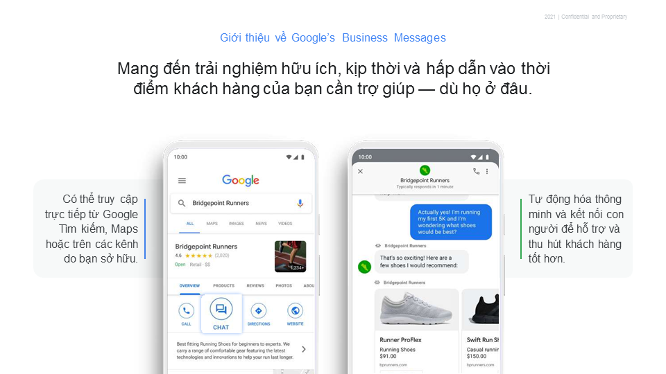 Giới thiệu về Google’s Business Messages